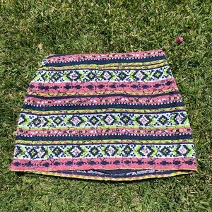 Hollister laser cut floral skirt elastic waist MD